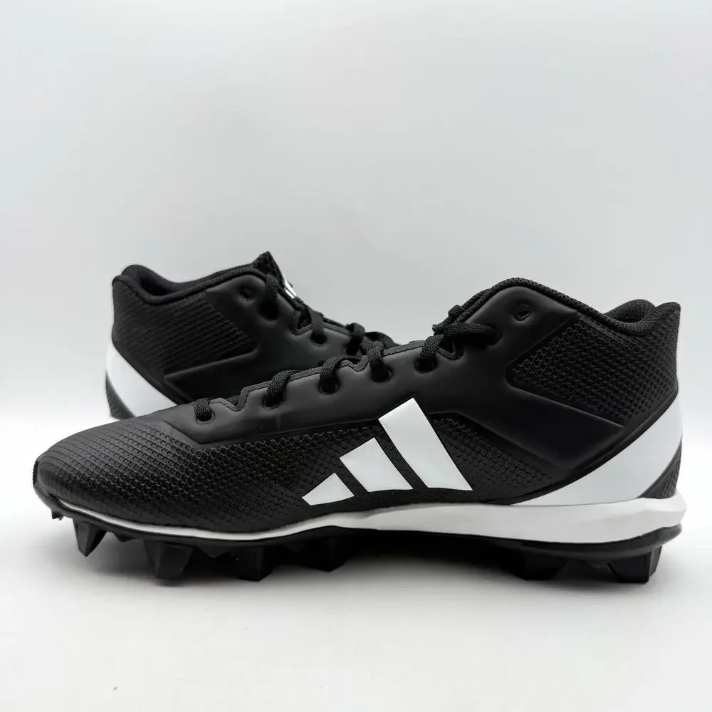 Adidas Mens Adizero Impact.2 MD Football Cleats Size 11 Black White Athletic EUC